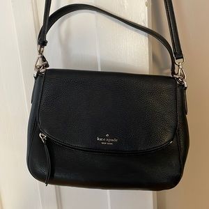 Kate Spade over the shoulder crossbody black purse